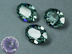 Кристал 4120 Swarovski Овал 18х13мм колір Indian sapphire foiled