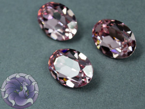 Кристал 4120 Swarovski Овал 18х13мм колір Ligth rose foiled