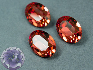 Кристал 4120 Swarovski Овал 18х13мм колір Padparadscha foiled