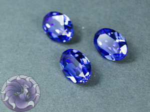 Кристал 4120 Swarovski Овал 14х10мм колір SAPPHIRE foiled