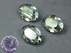 Кристал 4120 Swarovski Овал 14х10мм колір Crystal silver shadow foiled