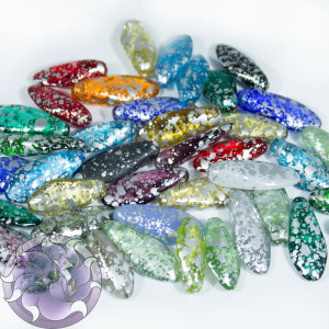 Чеський кинджал Mix Patina Silver Spotted Dotted 7*17мм