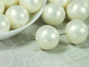 Хлопковий жемчуг Cotton Pearls 12mm Rich Cream Japan
