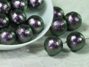 Хлопковий жемчуг Cotton Pearls 10mm Green Black Japan