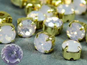  Шатон 6мм колір OPAL Rose Оправа золото