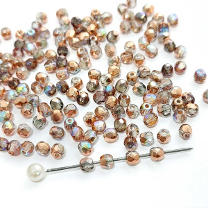Fire polished 3 мм Crystal Copper Rainbow