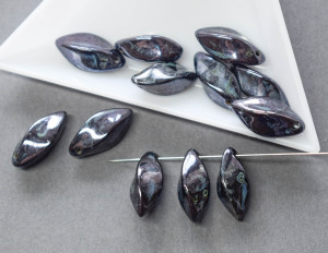 Czech Twisted Dagger Beads 16*8mm Full Picasso