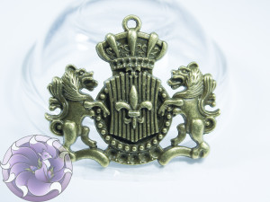 Підвіска для прикрас Герб 40х45мм колір Бронза