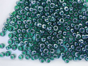 Бісер 5г TOHO Round 11/0 Transparent-Lustered Green Emerald TR-11-118