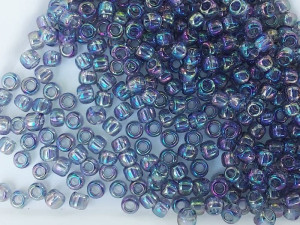 Бісер 5г TOHO Round 11/0 Transparent-Rainbow Gray TR-11-176B